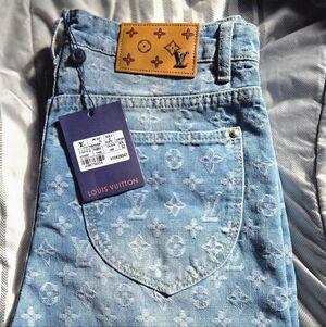 Louis Vuitton Light Blue Monogram Denim Jeans